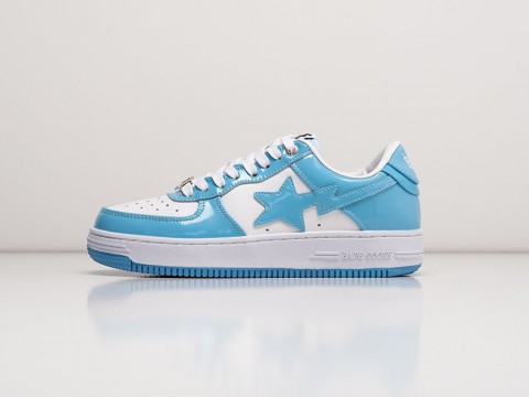 Женские кроссовки Bape Bapesta Low Blue WMNS голубые Женские кроссовки Bape Bapesta Low Blue WMNS голубые