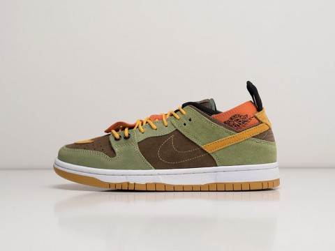 Nike x Kiks x Ejder x SB Dunk Low Pro Green - Brown зеленые замша мужские (40-45)