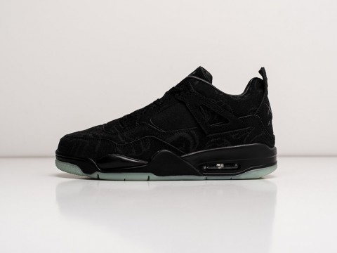 Мужские кроссовки Nike x KAWS x Air Jordan 4 Retro Black черные