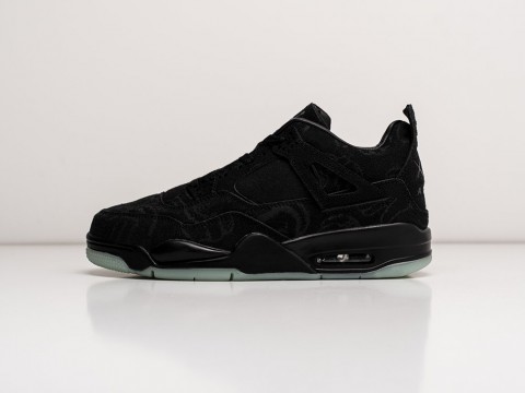 Nike x KAWS x Air Jordan 4 Retro Black черные артикул 28788