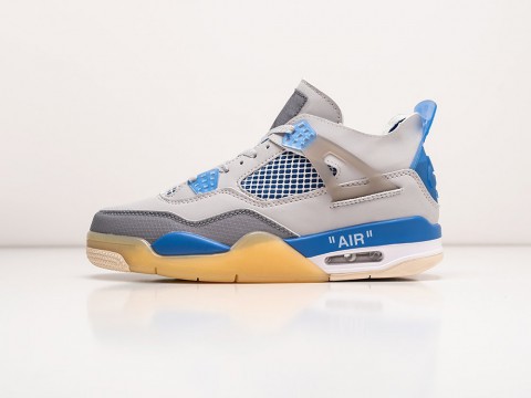 Nike x OFF White x Air Jordan 4 Retro серые - фото Nike x OFF White x Air Jordan 4 Retro серые - фото