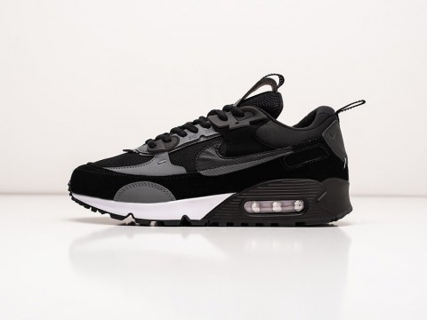 Nike Air Max 90 Futura Black Iron Grey черные замша мужские (40-45)