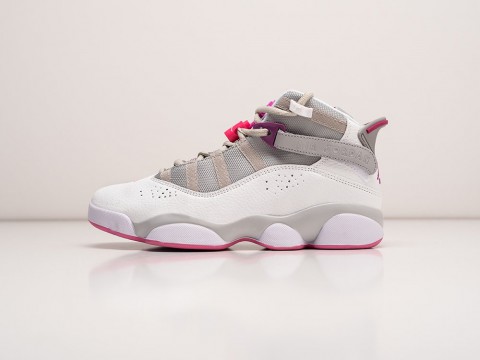 Женские кроссовки Nike Jordan 6 Rings Hyper Pink WMNS белые