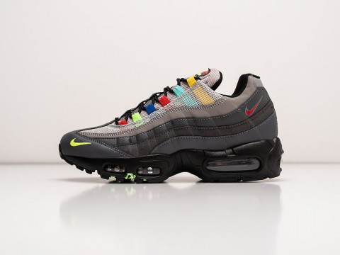 Nike Air Max 95 Evolution of Icons Light Charcoal / Black / Lemon Venom / University Red артикул 29201 Nike Air Max 95 Evolution of Icons Light Charcoal / Black / Lemon Venom / University Red артикул 29201
