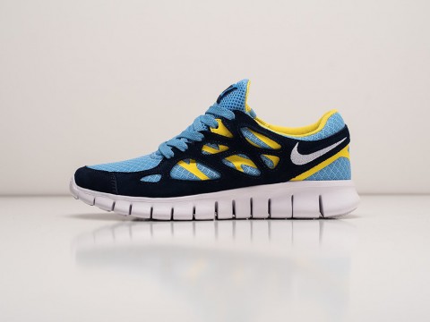 Nike Free Run 2 Blue / Dark Blue / Yellow / White артикул 29207