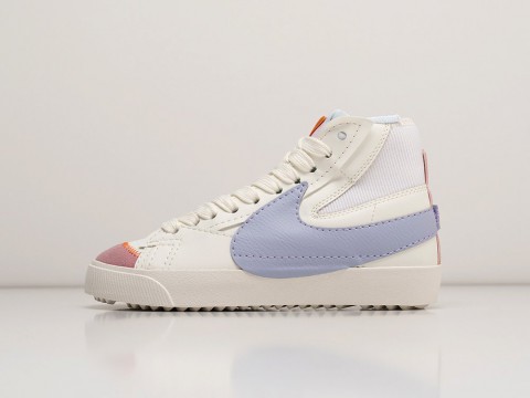 Женские кроссовки Nike Blazer Mid 77 Jumbo Glaze Powder WMNS белые Женские кроссовки Nike Blazer Mid 77 Jumbo Glaze Powder WMNS белые