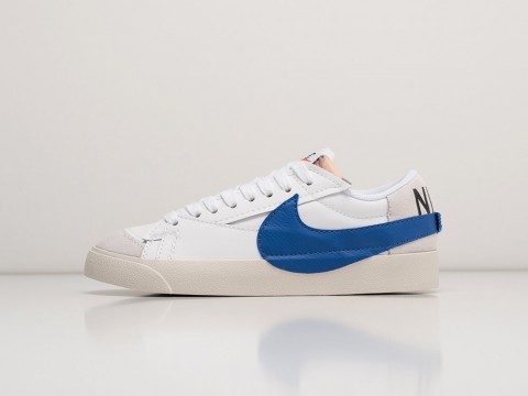 Nike Blazer Low 77 Jumbo White Old Royal белые кожа мужские (40-45)