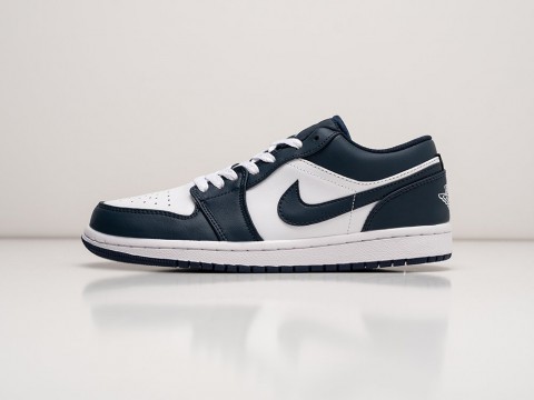 Nike Air Jordan 1 Low Midnight Navy Dark Blue / White артикул 29292