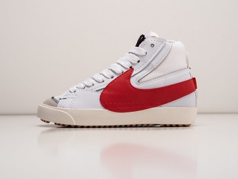 Мужские кроссовки Nike Blazer Mid 77 Jumbo White Habanero Red белые
