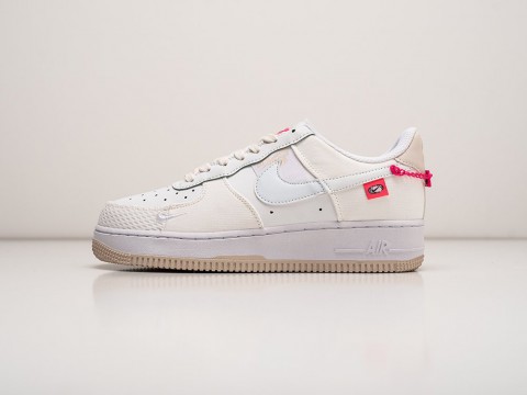 Nike Air Force 1 Low 07 LX Pink Bling WMNS белые кожа женские (36-40)