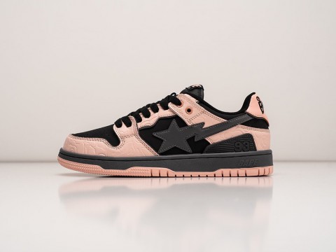 Женские кроссовки Bape Sk8 Sta Low Dirty Pink WMNS розовые Женские кроссовки Bape Sk8 Sta Low Dirty Pink WMNS розовые