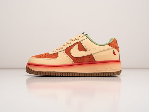 Женские кроссовки Nike Air Force 1 Low Chili Pepper WMNS бежевые