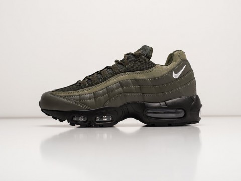 Nike Air Max 95 Cargo Khaki Reflective зеленые кожа мужские (40-45)