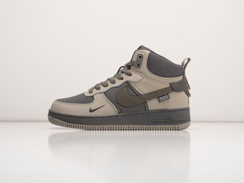 Nike Air Force 1 Winter WMNS Grey / Beige / Olive Green артикул 30160 Nike Air Force 1 Winter WMNS Grey / Beige / Olive Green артикул 30160