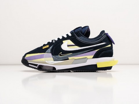 Nike x Union LA x Sacai x Cortez 4.0 Navy Blue / Yellow / Purple артикул 30270