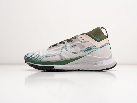 Мужские кроссовки Nike React Pegasus Trail 4 GTX Olive Green серые