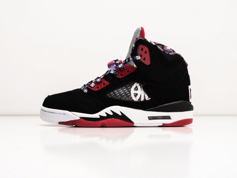 Мужские кроссовки Nike Jordan 5 Retro Quai 54 Friends & Family 2021 черные Мужские кроссовки Nike Jordan 5 Retro Quai 54 Friends & Family 2021 черные