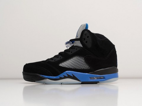 Мужские кроссовки Nike Air Jordan 5 Retro Racer Blue черные