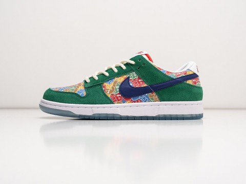 Nike SB Dunk Low Foam Finger Stadium Green / White / University Red / Old Royal артикул 30484