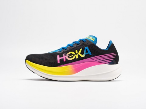 Hoka Rocket X 2 Black / Yellow / Pink артикул 30854