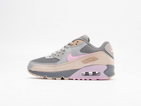 Женские кроссовки Nike Air Max 90 Pink String WMNS серые