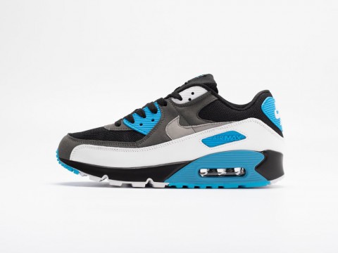 Мужские кроссовки Nike Air Max 90 Black Blue серые Мужские кроссовки Nike Air Max 90 Black Blue серые
