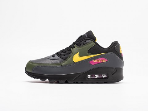 Мужские кроссовки Nike Air Max 90 GORE-TEX Tour Yellow Cargo Khaki черные