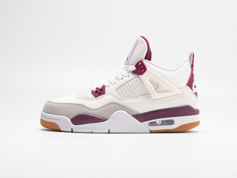 Nike SB x Air Jordan 4 Retro белые артикул 30966 Nike SB x Air Jordan 4 Retro белые артикул 30966