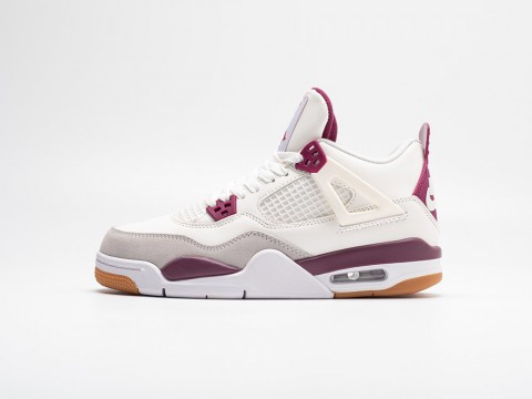 Nike SB x Air Jordan 4 Retro WMNS White / Purple / Grey артикул 30967