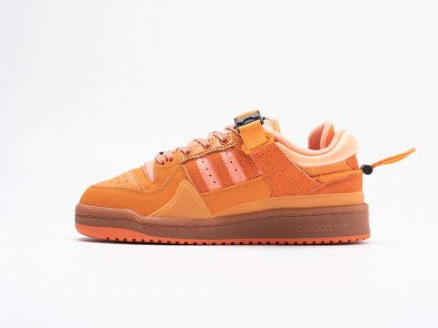 Мужские кроссовки Adidas Bad Bunny x Forum Low Orange Flare оранжевые