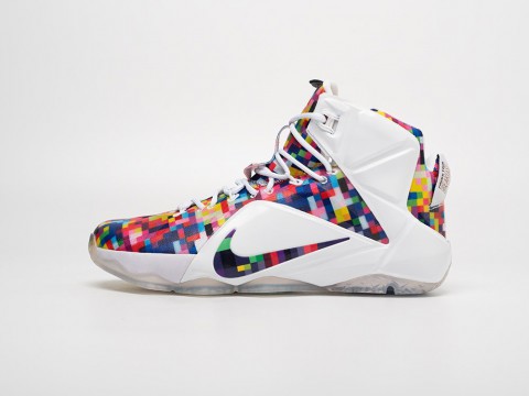 Nike LeBron 12 EXT Prism Multi-Color / University Red / White артикул 30992 Nike LeBron 12 EXT Prism Multi-Color / University Red / White артикул 30992
