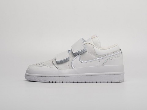 Nike Air Jordan 1 Low Double Strap Triple White артикул 31322