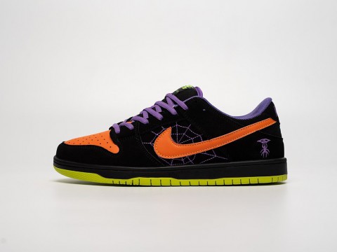 Nike SB Dunk Low Night of Mischief Halloween Black / Total Orange / Court Purple / Volt артикул 31345