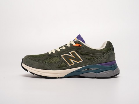 Мужские кроссовки New Balance x Bodega x 990v3 зеленые