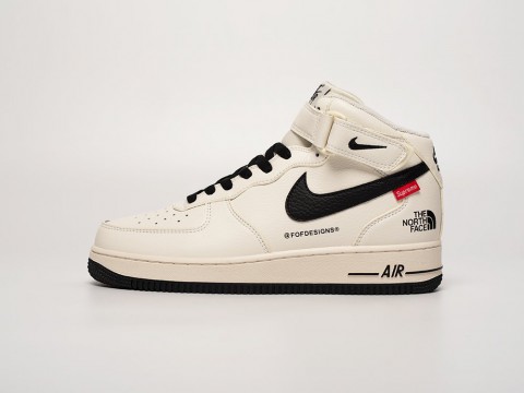 Nike Air Force 1 Mid x Supreme x The North Face белые кожа мужские (40-45) Nike Air Force 1 Mid x Supreme x The North Face белые кожа мужские (40-45)