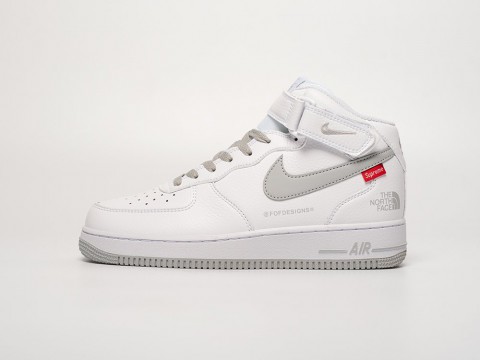 Nike Air Force 1 Mid x Supreme x The North Face белые кожа мужские (40-45) Nike Air Force 1 Mid x Supreme x The North Face белые кожа мужские (40-45)