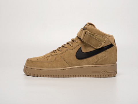Nike Air Force 1 Mid бежевые кожа мужские (40-45) Nike Air Force 1 Mid бежевые кожа мужские (40-45)