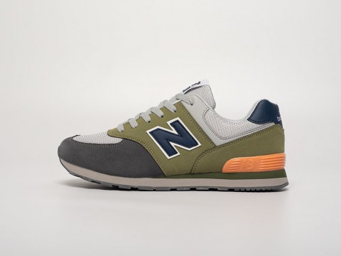 New Balance 574 Grey / Green / Navy Blue