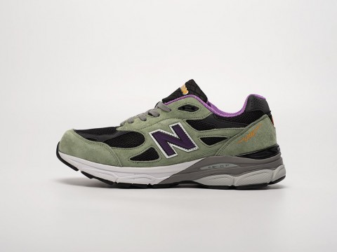 New Balance 990v3 Green / Black / Purple