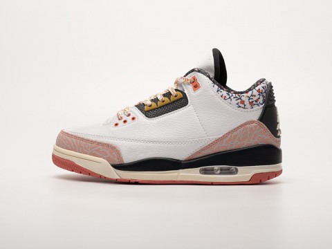 Nike Air Jordan 3 Retro Vintage Floral белые артикул 32625 Nike Air Jordan 3 Retro Vintage Floral белые артикул 32625
