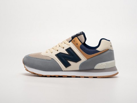 New Balance 574 Beige / Grey / Navy Blue