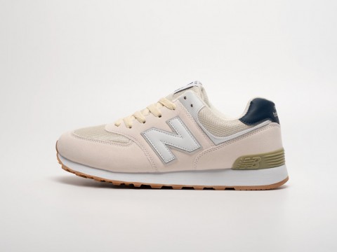 New Balance 574 Beige / White