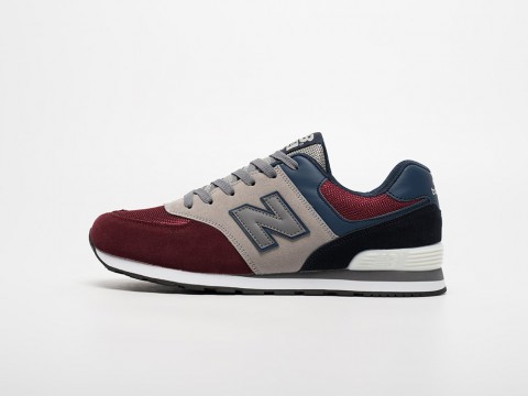 New Balance 574 Burgungy / Grey / Navy Blue