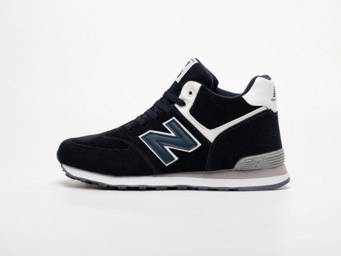 New Balance 574 Mid Navy Blue / White