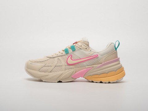 Nike V2K Run WMNS Beige / Pink / Green артикул 33024