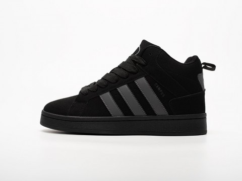 Adidas Campus High WMNS черные замша женские (36-40)