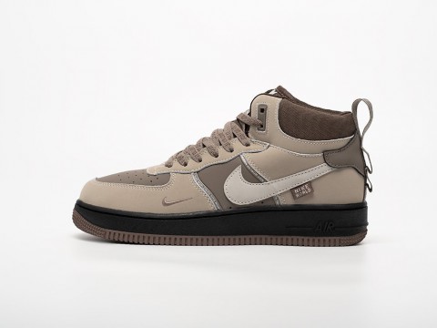 Nike Air Force 1 Mid бежевые кожа мужские (40-45)