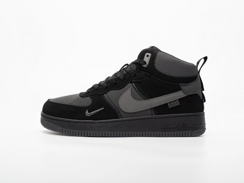 Мужские кроссовки Nike Air Force 1 Mid черные