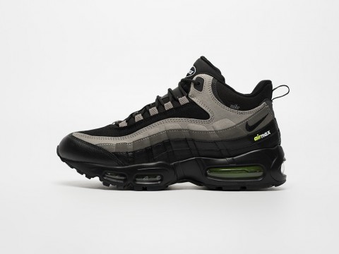 Nike Air Max 95 Sneakerboot серые кожа мужские (40-45)