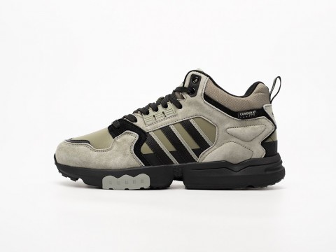 Adidas ZX Torsion Mid Grey / Black / Olive Green артикул 33310